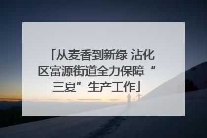 从麦香到新绿 沾化区富源街道全力保障“三夏”生产工作