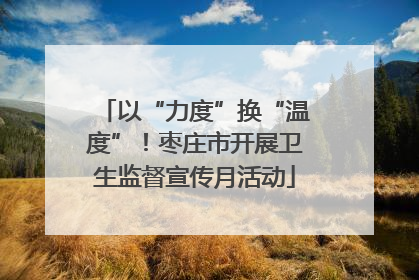 以“力度”换“温度”！枣庄市开展卫生监督宣传月活动