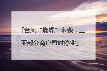 台风“蝴蝶”来袭，三亚部分商户暂时停业