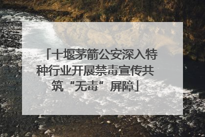十堰茅箭公安深入特种行业开展禁毒宣传共筑“无毒”屏障