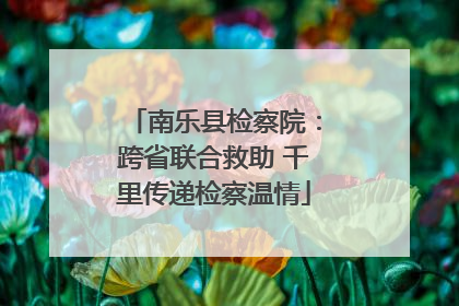 南乐县检察院：跨省联合救助 千里传递检察温情