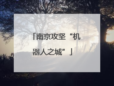 南京攻坚“机器人之城”