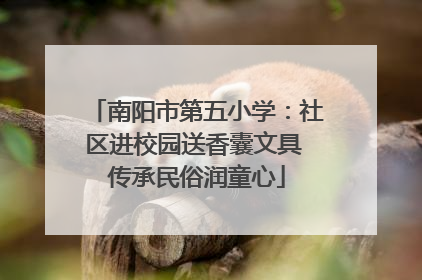 南阳市第五小学：社区进校园送香囊文具 传承民俗润童心