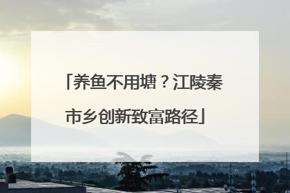 养鱼不用塘？江陵秦市乡创新致富路径
