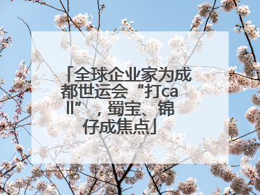 全球企业家为成都世运会“打call”，蜀宝、锦仔成焦点