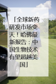 全球新药研发市场变天！哈佛最新报告：中国生物技术有望超越美国