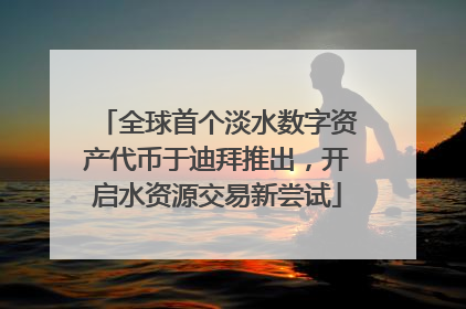 全球首个淡水数字资产代币于迪拜推出，开启水资源交易新尝试