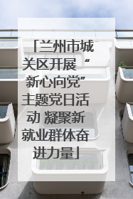 兰州市城关区开展“新心向党”主题党日活动 凝聚新就业群体奋进力量