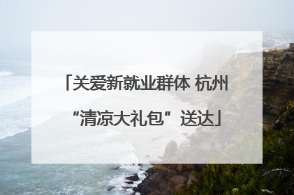 关爱新就业群体 杭州“清凉大礼包”送达