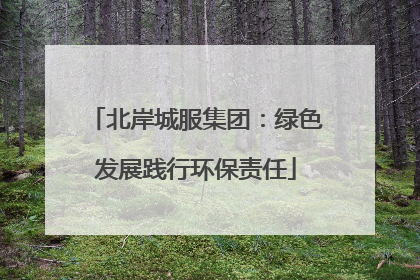 北岸城服集团：绿色发展践行环保责任