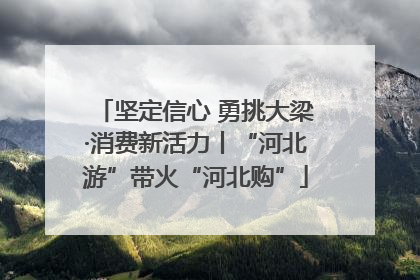 坚定信心 勇挑大梁·消费新活力丨“河北游”带火“河北购”