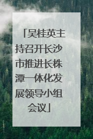 吴桂英主持召开长沙市推进长株潭一体化发展领导小组会议