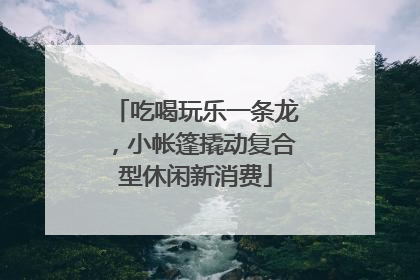 吃喝玩乐一条龙，小帐篷撬动复合型休闲新消费