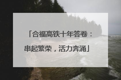合福高铁十年答卷：串起繁荣，活力奔涌