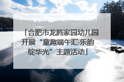 合肥市龙腾家园幼儿园开展“童趣端午汇·乐韵绽华光”主题活动