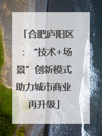 合肥庐阳区：“技术+场景”创新模式助力城市商业再升级