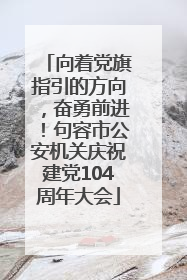 向着党旗指引的方向，奋勇前进！句容市公安机关庆祝建党104周年大会