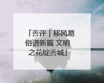 善评｜移风易俗谱新篇 文明之花绽善城