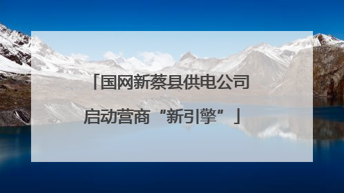 国网新蔡县供电公司启动营商“新引擎”