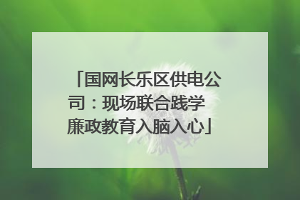 国网长乐区供电公司：现场联合践学 廉政教育入脑入心