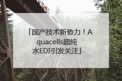 国产技术新势力！Aquacells超纯水EDI引发关注