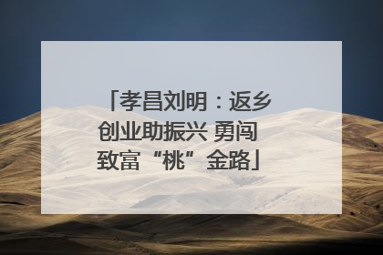 孝昌刘明：返乡创业助振兴 勇闯致富“桃”金路