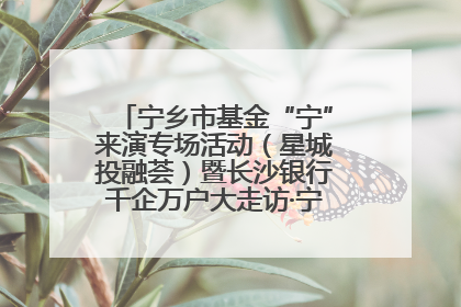 宁乡市基金“宁”来演专场活动（星城投融荟）暨长沙银行千企万户大走访·宁乡专场活动举行
