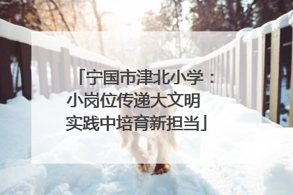宁国市津北小学：小岗位传递大文明 实践中培育新担当