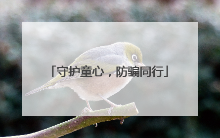 守护童心，防骗同行