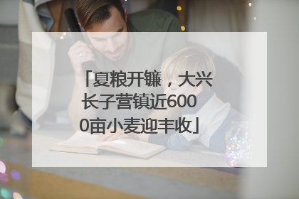 夏粮开镰，大兴长子营镇近6000亩小麦迎丰收