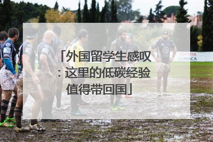外国留学生感叹：这里的低碳经验值得带回国