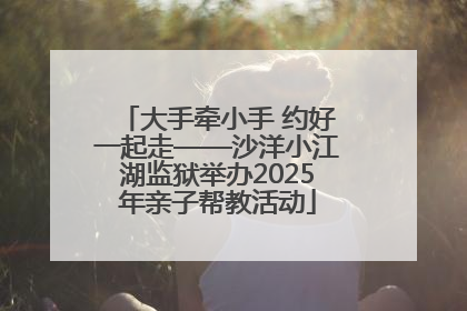 大手牵小手 约好一起走——沙洋小江湖监狱举办2025年亲子帮教活动