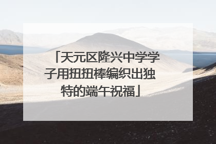 天元区隆兴中学学子用扭扭棒编织出独特的端午祝福