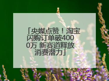 央媒点赞！淘宝闪购订单破4000万 新赛道释放消费潜力