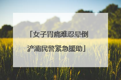 女子胃痛难忍晕倒 浐灞民警紧急援助