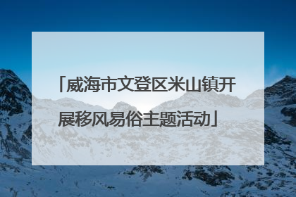威海市文登区米山镇开展移风易俗主题活动