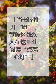 当书屋推开“碍”，黄陂区残疾人在这里让阅读“点亮心灯”