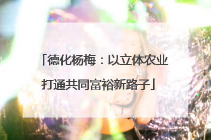 德化杨梅：以立体农业打通共同富裕新路子