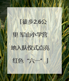 徒步2.6公里 军山小学营地入队仪式点亮红色“六一”