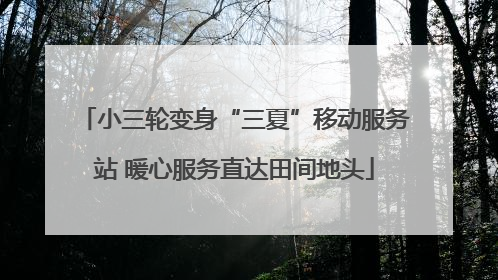 小三轮变身“三夏”移动服务站 暖心服务直达田间地头