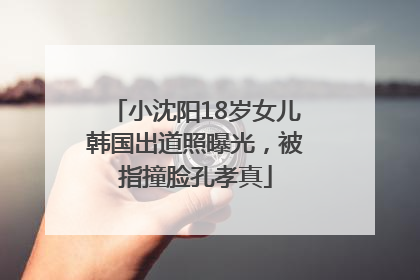 小沈阳18岁女儿韩国出道照曝光，被指撞脸孔孝真