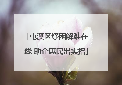 屯溪区纾困解难在一线 助企惠民出实招