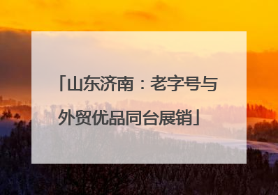 山东济南：老字号与外贸优品同台展销