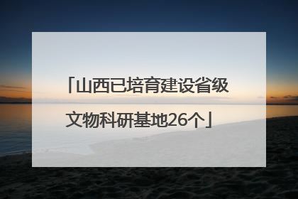 山西已培育建设省级文物科研基地26个