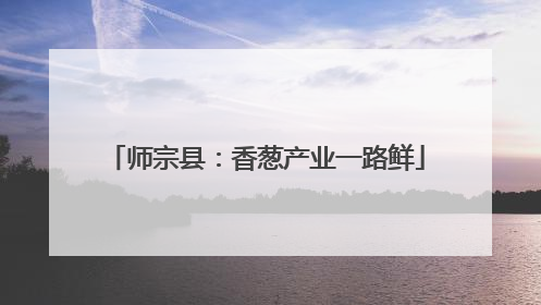 师宗县：香葱产业一路鲜