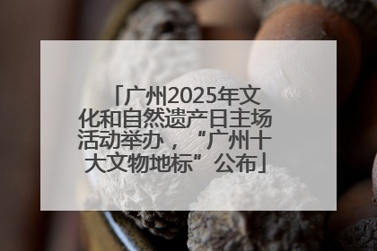 广州2025年文化和自然遗产日主场活动举办，“广州十大文物地标”公布
