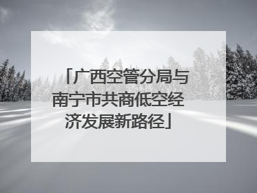 广西空管分局与南宁市共商低空经济发展新路径