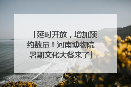 延时开放，增加预约数量！河南博物院暑期文化大餐来了