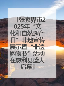张家界市2025年“文化和自然遗产日”非遗宣传展示暨“非遗购物节”活动在慈利县盛大启幕