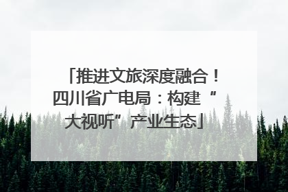 推进文旅深度融合！四川省广电局：构建“大视听”产业生态
